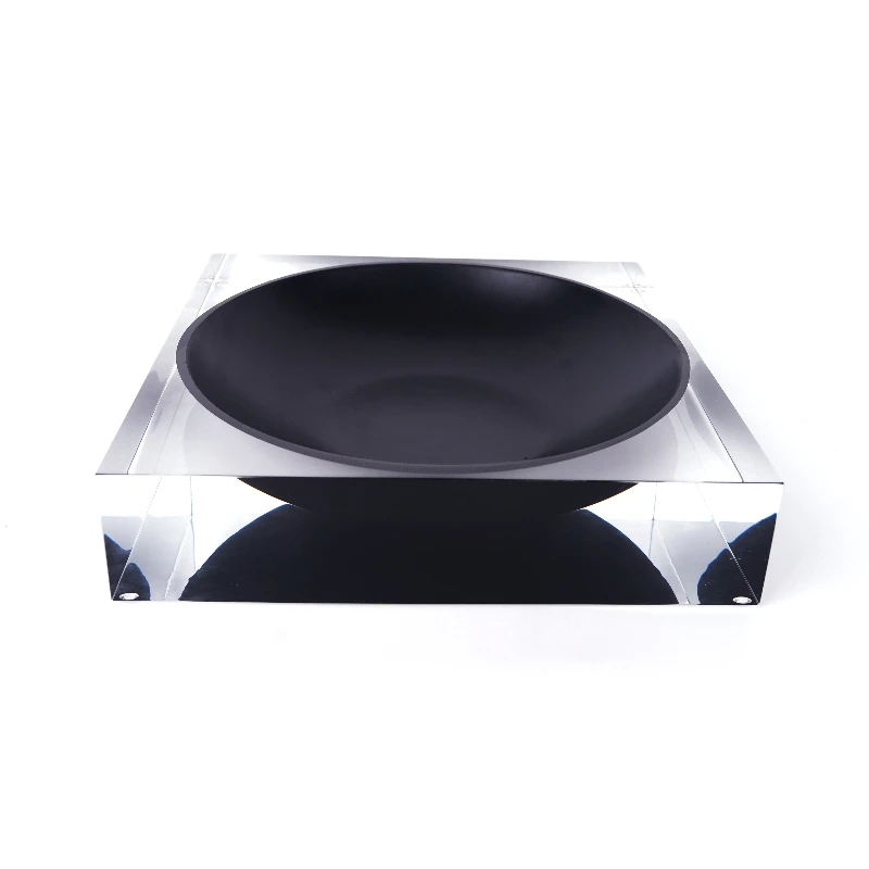 Acrylic center bowl, black large fruit bowl, multi-functional bowl, high-quality tableware, safe and non-toxic.