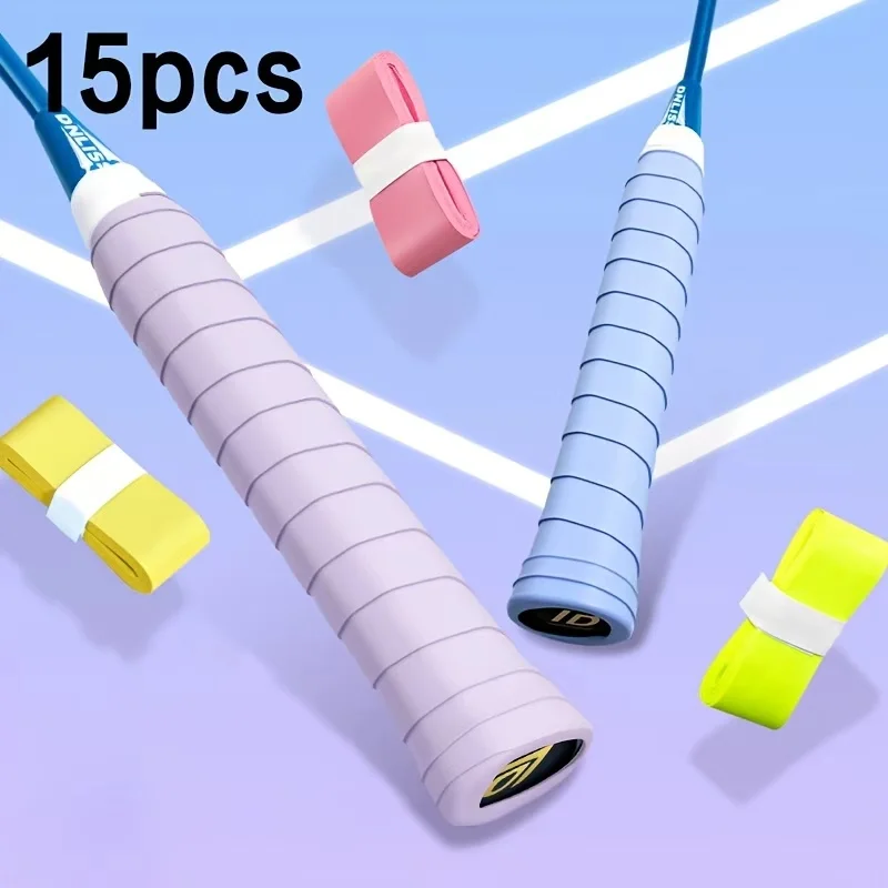 

15 шт. Оригинальные противоскользящие амортизирующие обмотки (грипсы) для теннисных ракеток и аксессуаров для тренировок по паделу