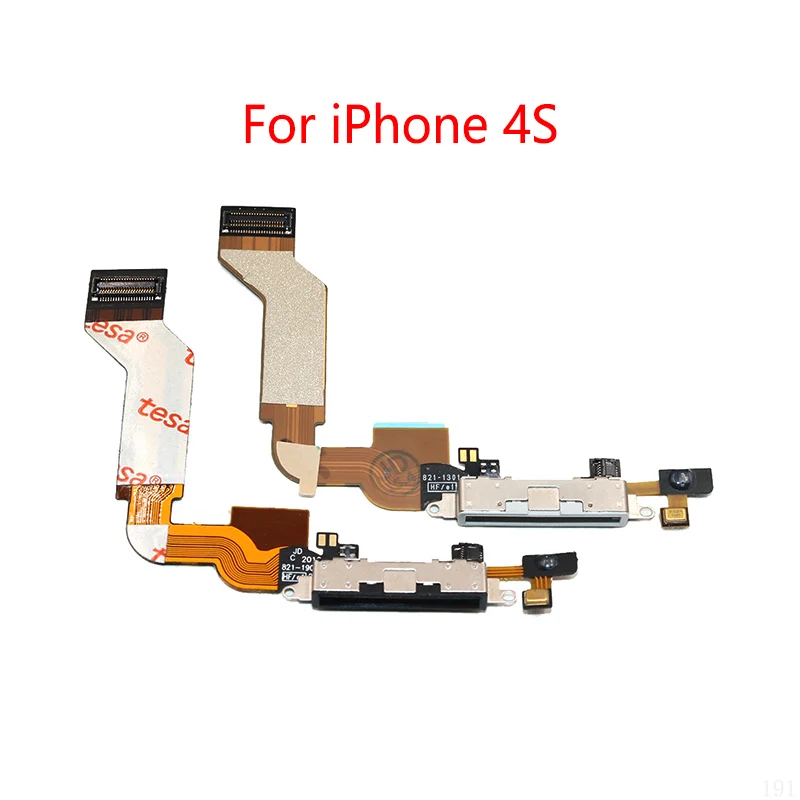 Dla IPhone 4 4G 4S USB stacja dokująca do ładowania złącze Port gniazdo Jack płytka ładująca Flex Cable