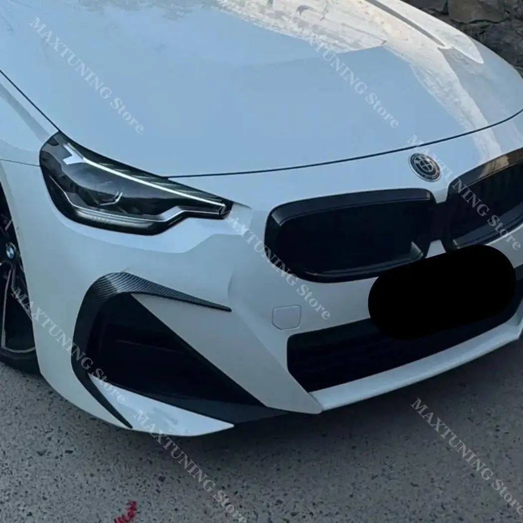 

For BMW 2 Series Coupe G42 M Sport 2022+ Front Bumper Spoiler Splitter Wind Knife Fog Lamp Trim Blade Cover ABS Body Kits Tuning