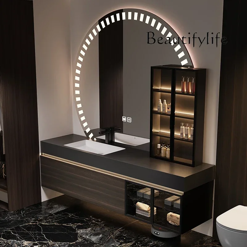 

BJ Washbasin Hand Washbasin Bathroom Cabinet High-end Light Luxury Bathroom Cabinet Hotel Wind Rock Slab Toilet