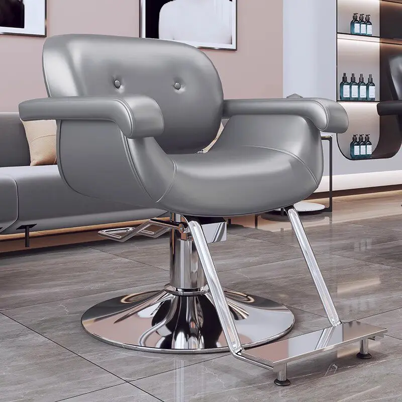 

New Stainless Barber Chairs Steel Model Lifting Barber Chairs Rotating Function Commercial Furniture Sedia Da Barbiere ZY40LFY