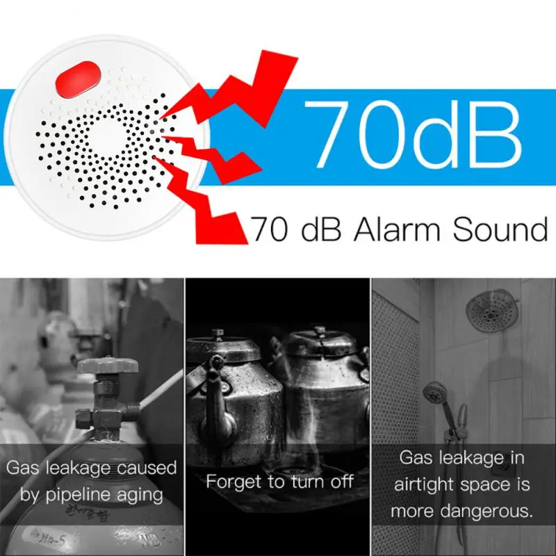 Zigbee 3.0インテリジェントガス漏れ検知器,Tuyaハブと連携,セキュリティ警報システム用の可燃性自然警報センサー,新品