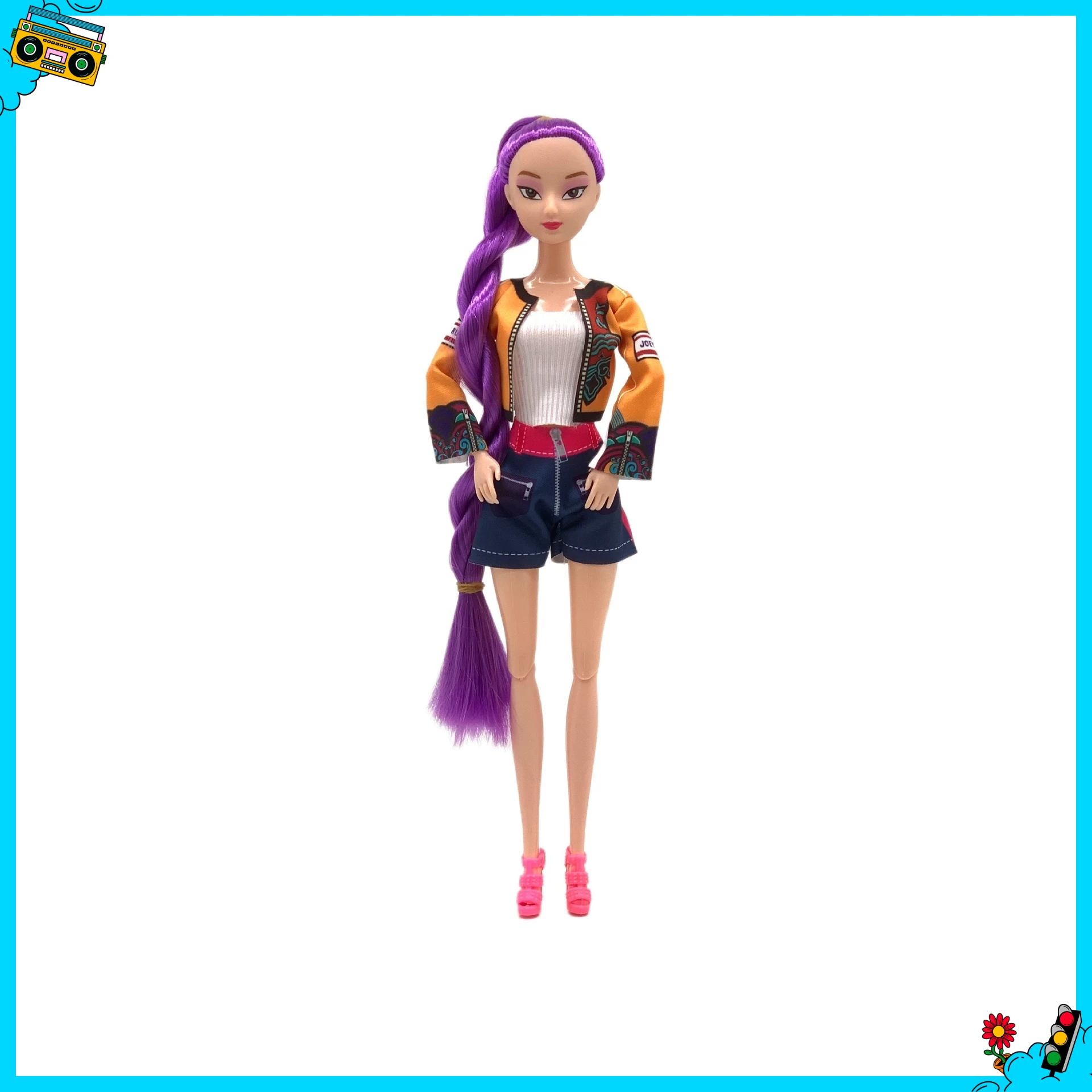 

2025 Doll Toys kpop demon hunters action figure toy rumi mira zoey beautiful princess baby girl dolls plastic toy diy for girls