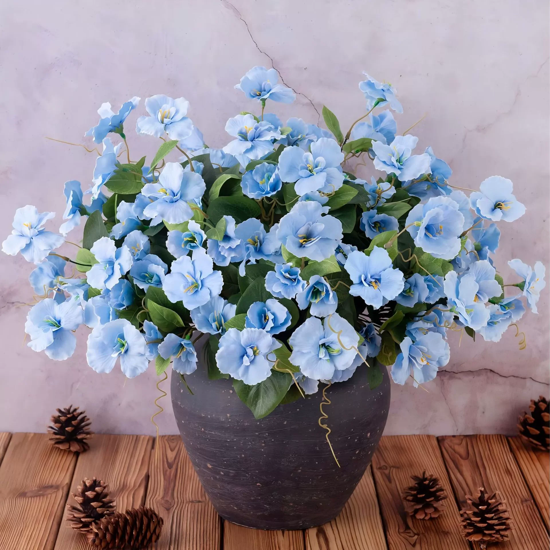 باقة الزهور الاصطناعية باقة الكركديه الحريرية والزهور الاستوائية لشرفة فناء الشرفة الخارجية