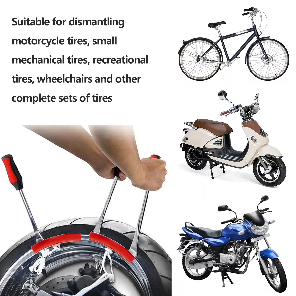 Tire Changing Lever Tools Motorcycle Tyre Repair Auto Spoon Tire Kit 30CM Bike Tire Levers Spoon Rim Protector Tire Repair Tool