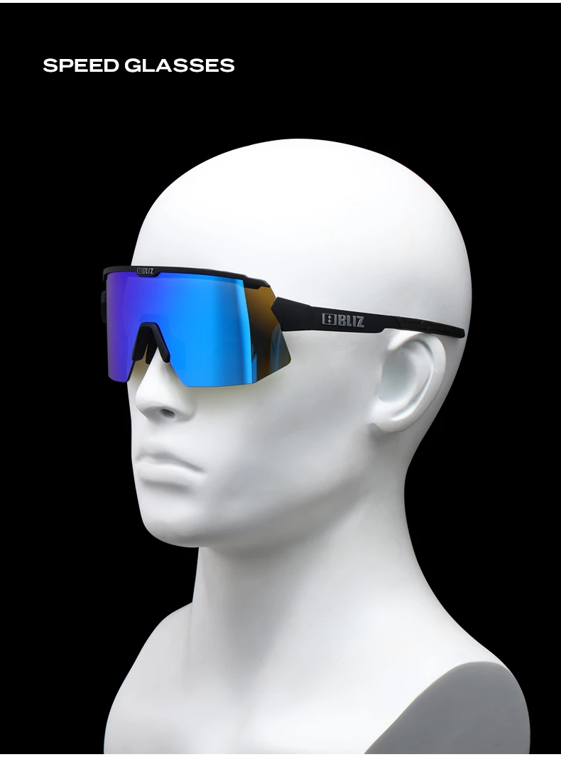 B BLIZ Breeze Premium Fahrradbrille UV400 – 2 HD-Linse, Unisex-Sportsonnenbrille für MTB, Rennen, Angeln, Laufen, Fahrradbrille – Detail 2