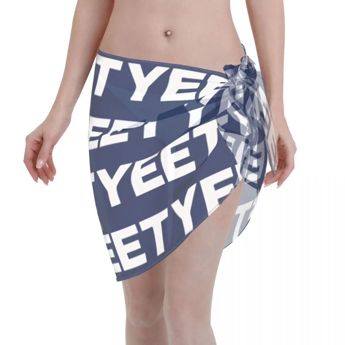 

Custom For Swimwear Yeet Jey Uso Logo Women Short Sarongs Beach Wrap Women Beach Bikini Wrap Sarongs Swimsuit Cover up