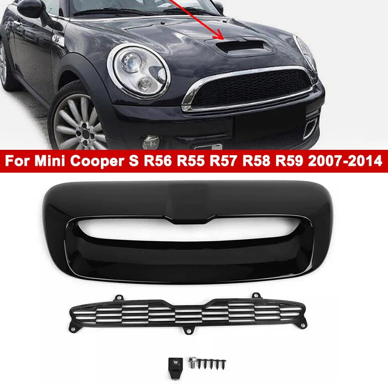 

Car Front Air Vent Outlet Cover Engine Hood Intake Grille for Mini Cooper S R56 R55 R57 R58 R59 2007-2014 Automobile Accessories