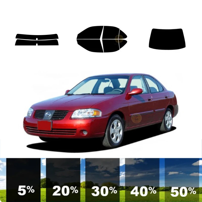 

precut Removable Window Tint Film For Car 100% UVR 5%-70%VLT Heat Insulation Carbon ﻿For NISSAN SENTRA 4 DR SEDAN 2000-2006