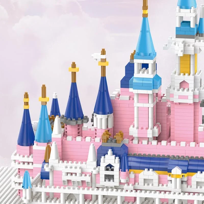 Fantasy Castle Micro Building Blocks - 3008+PCS Mini Bricks z 5 wieżami |   Zestaw szczegółowego modelu architektonicznego