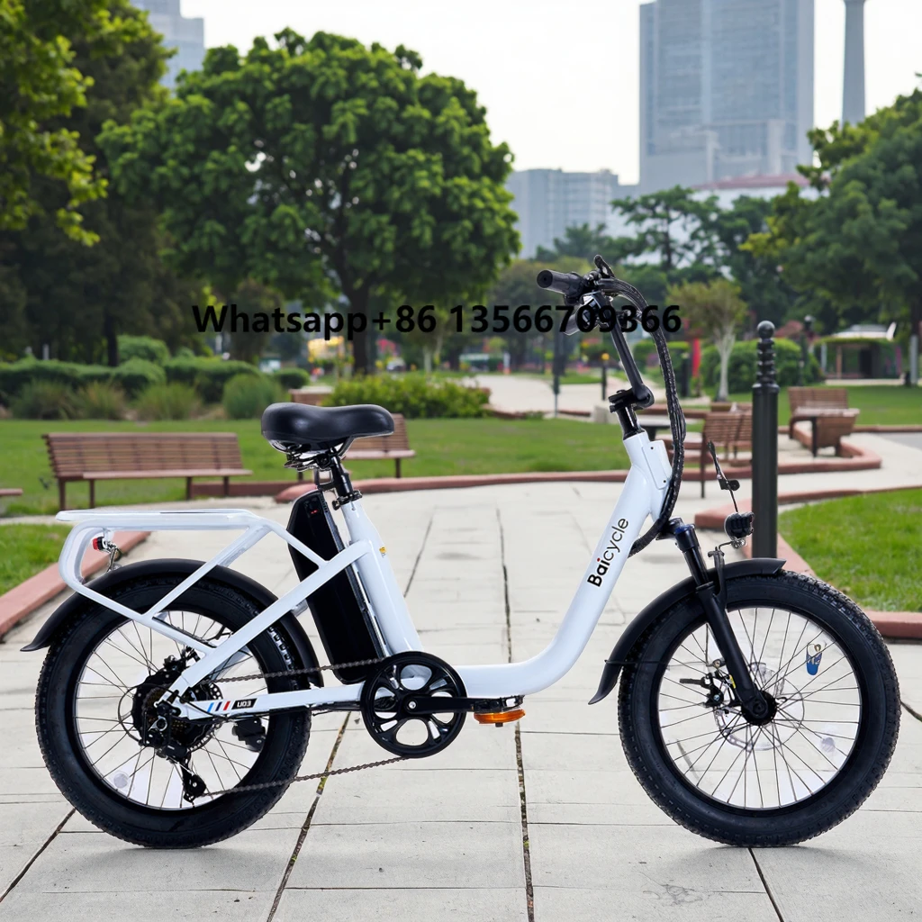 

US Warehouse 20'' Fat Tire 750W Electric Bike with Removable Battery 48V Digital Dropshipping Moped E Bicycle Cycle Smart E Bike