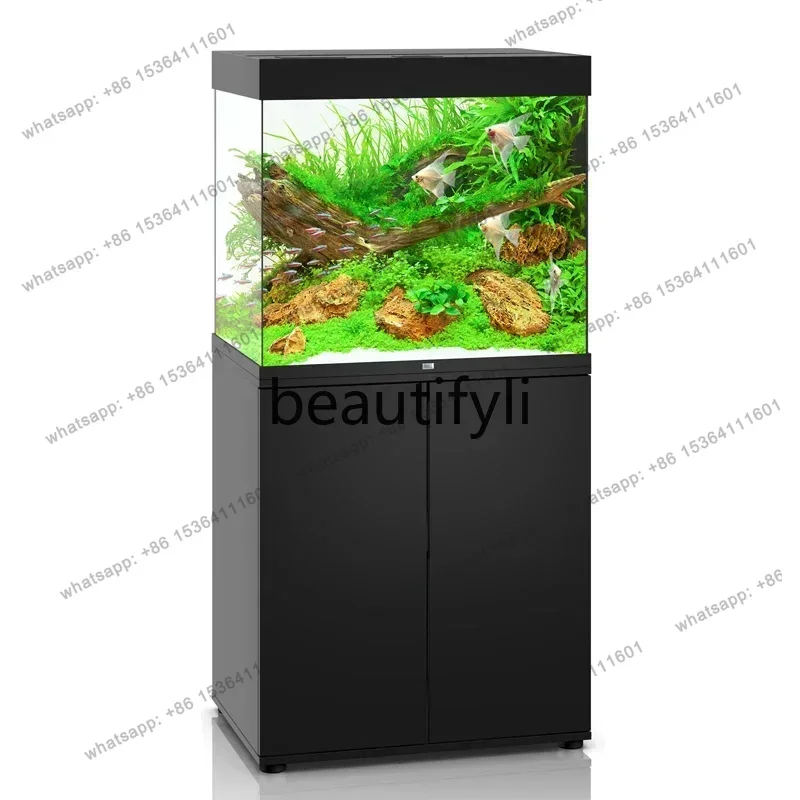 12 Household living room floor ecological square tank silent landscaping glass fish tank aquarium