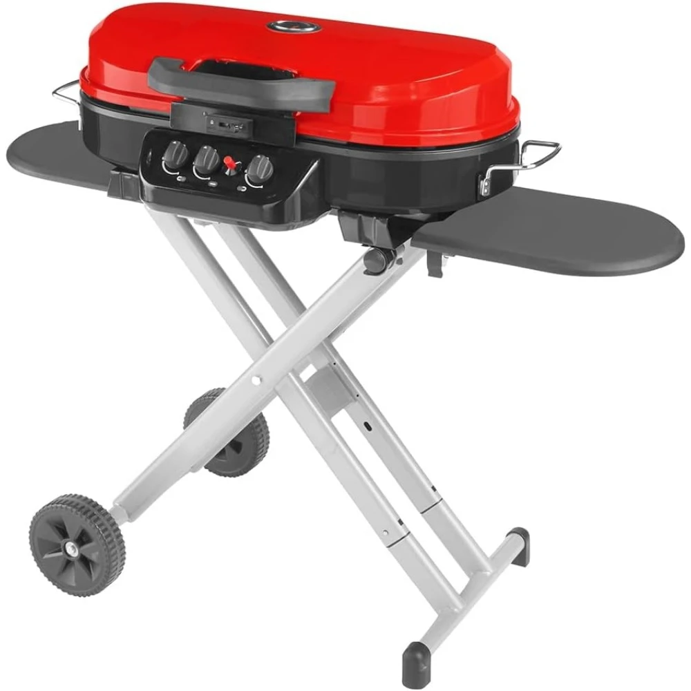 

BBQ Grills,Portable upright propane grill with 3 adjustable burners and button ignition, suitable for camping ，BBQ Grills.