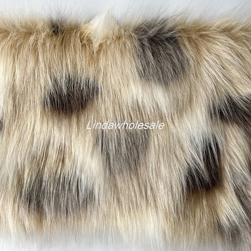 Brown coffee jacquard faux fur jacket fabric,four color jacquard faux fur fabric,