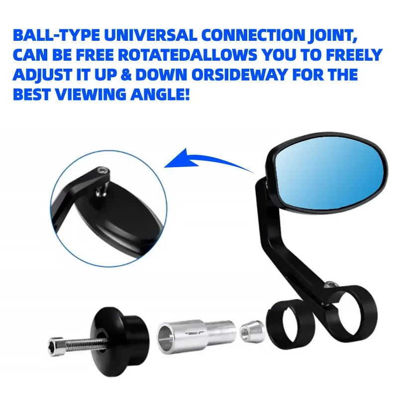 دراجة نارية بار نهاية المرايا العالمي مرآة الرؤية الخلفية دراجة نارية المرايا الجانبية 7/8 22 مللي متر ل MT09 MT07 ل R1200GS F800GS R 1250 RT #6