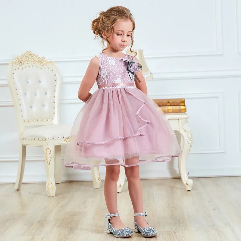 Baby Girls Dress Casual Costume Kid Dresses for 2-6Y Girls Flower Baby Dress Girl Party Little Prince Tutu Summer Dress Vestidos