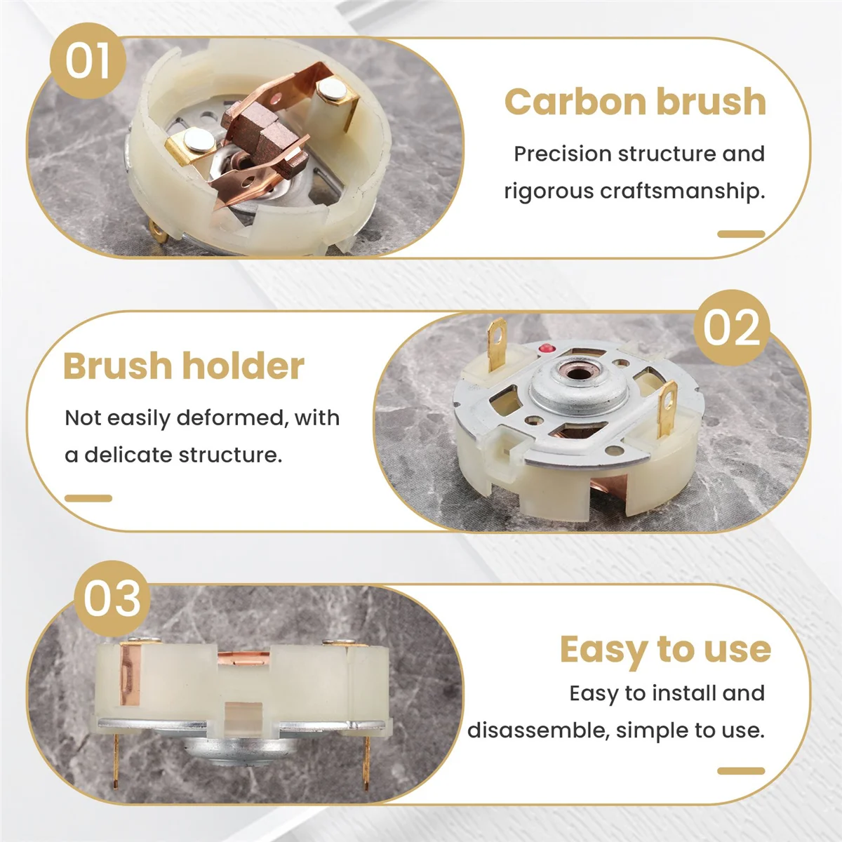 

2Pcs Rs550 Motor Motor with Copper Brush Charging Drill Electric Screwdriver Brush Holder HOT