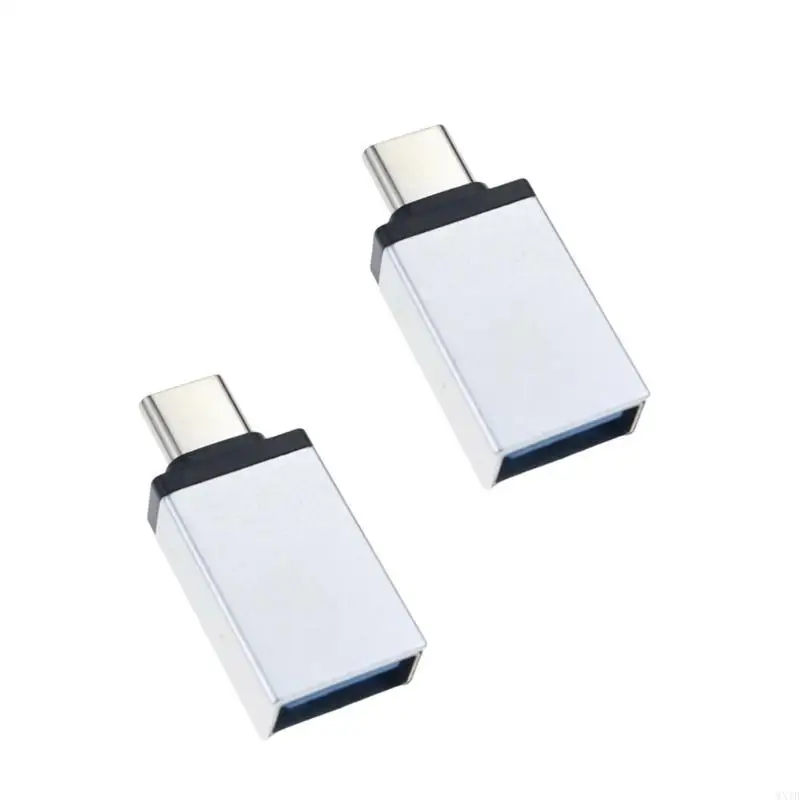 2pcs USB C Masculino para USB OTG Adaptador para transferência dados conectividade versátil