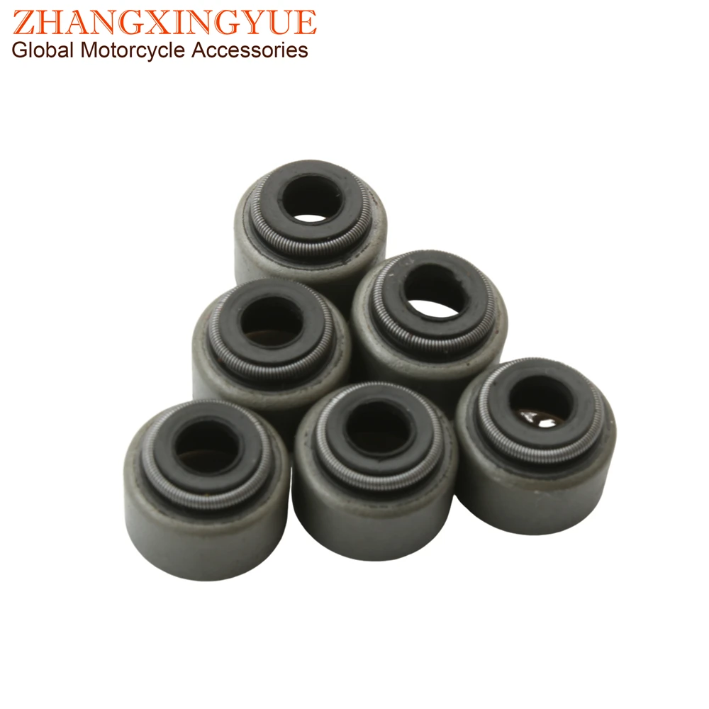 6pc YBR250 YP250 Majesty250 Valve Oil Seal For Yamaha SR125 TW125 TW200 VP250 X- City 250 YP Majesty X- Max 250 5H0-12119-00