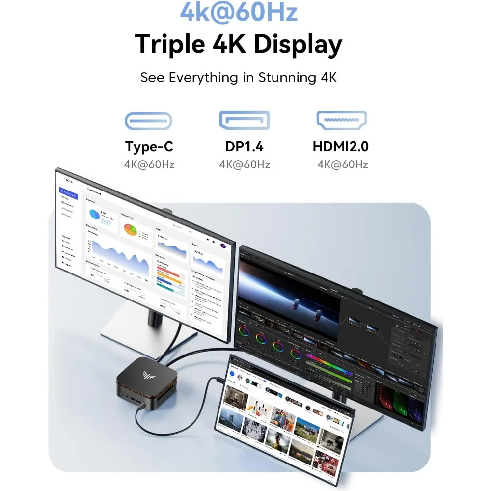 

Мини-ПК 4300U, 16 ГБ DDR4 ОЗУ, 512 ГБ SSD, выход 4K, Wi-Fi, Bluetooth, Ethernet, компактный компьютер для бизнеса, офиса и дома