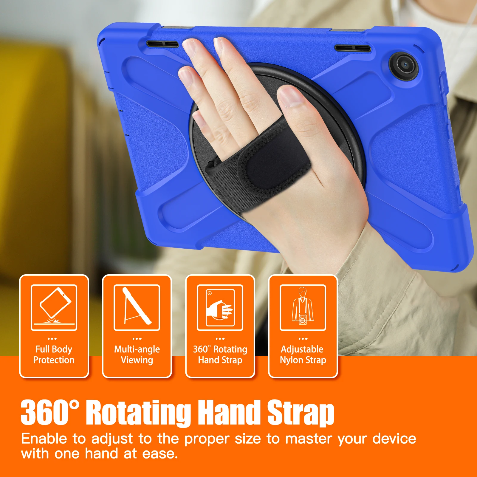 Rugged Case For Lenovo Xiaoxin Pad 11(Tab P11) 2020 Plus 2021 TB-J606F TB-J607F TB-J616F Hybrid Cover With Hand & Shoulder Strap