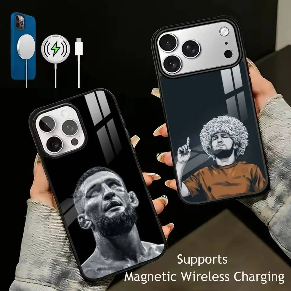 Khabib Nurmagomedov  Phone Case For iPhone17,16,15,14,13,12,11 Plus,Pro Allows magnetic wireless charging