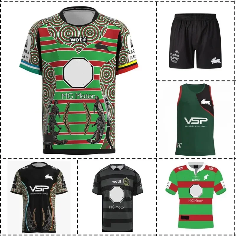 2023 South Sydney Rabbitohs Anzac / JOHN SATTLER COMMEMORATIVE / Indigenous / Singlet Rugby Jersey - Mens（Print  Name Number)