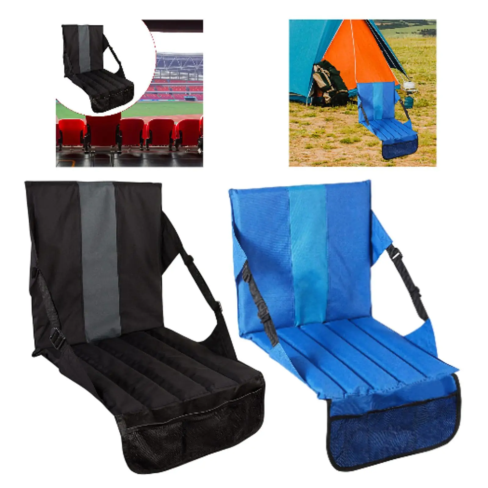 Stadium Seat Cushion Sit Mat Foldable Floor Chair for Camping Outdoor Travel