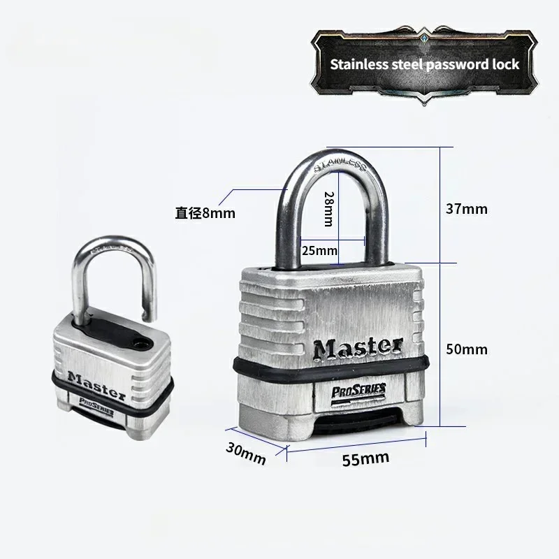 Lock 1174 Password Lock ProSeries Stainless Steel Anti-theft Waterproof Padlock Home Dormitory Outdoor Combination Lock