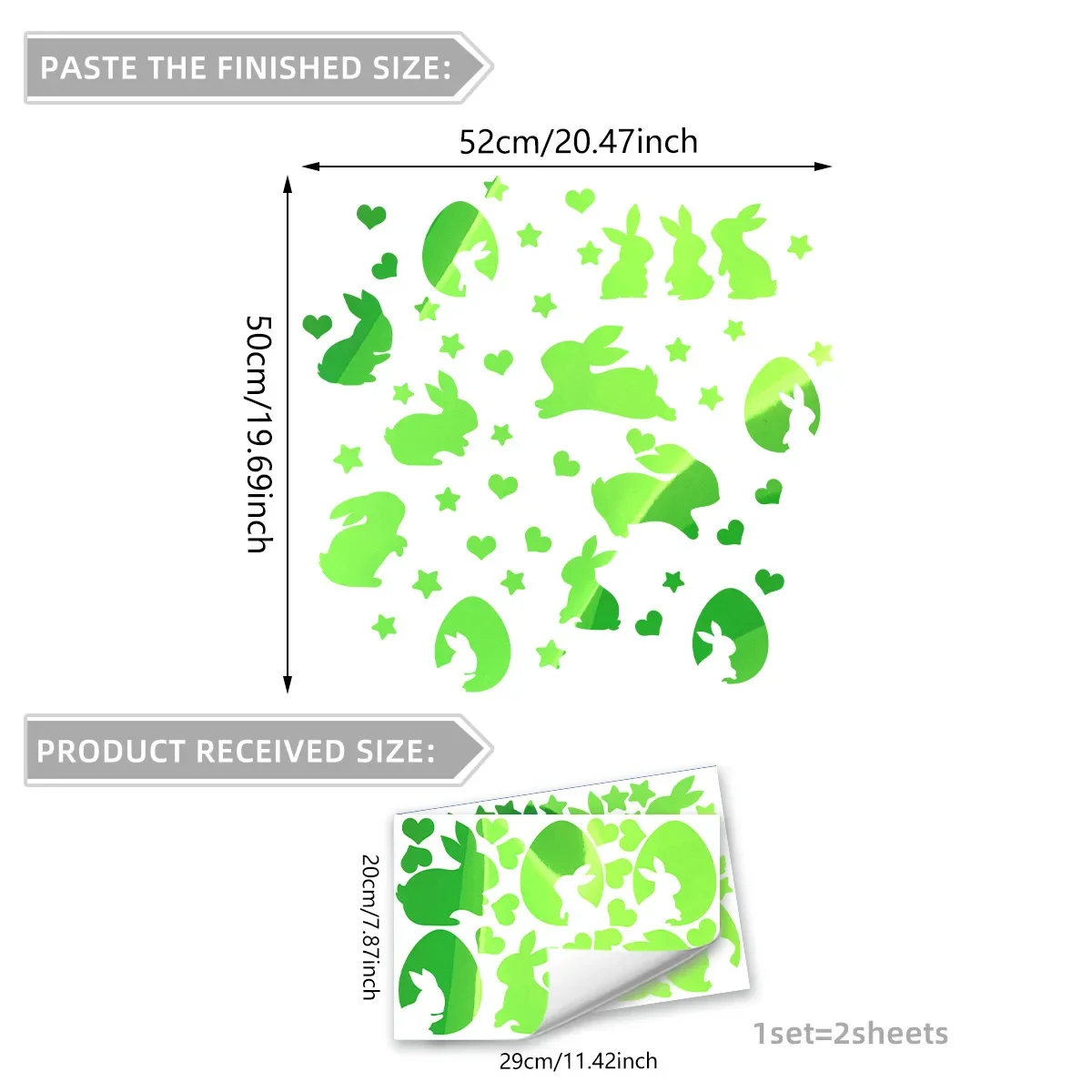 Easter Colorful Luminous Sticker Home Background Decoration Self-adhesive Wall Sticker