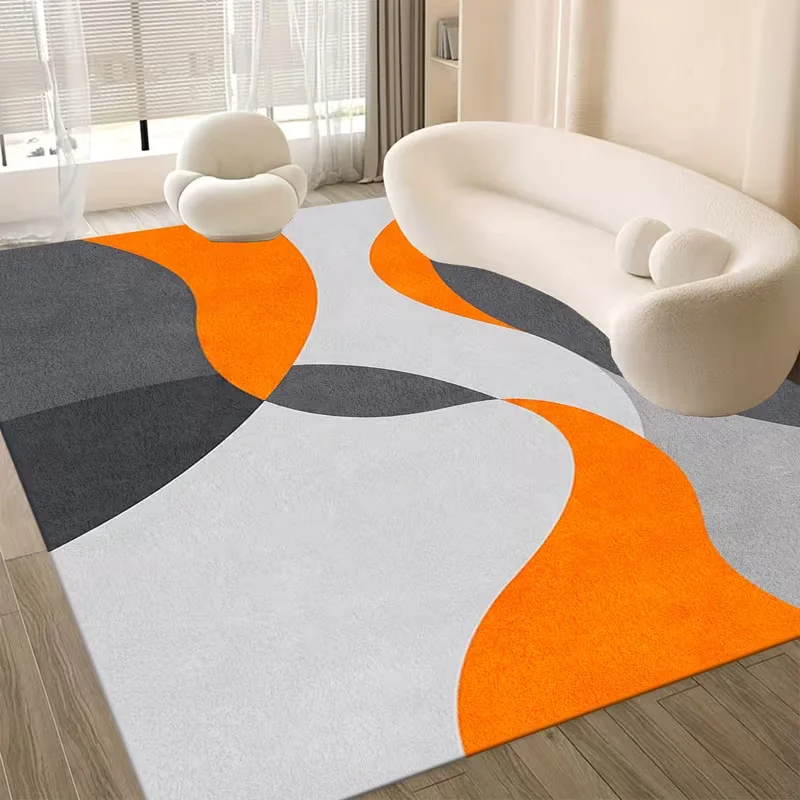 Minimalist Brush Stroke Striped Area Rug Gradient Non Slip Soft Floor Carpet For Living Room Bedroom Farmhouse Indoor Decor Rug