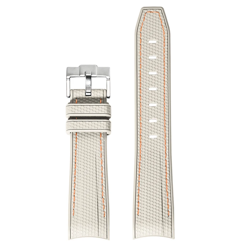 Uhrenarmband für Omega X Swatch Joint MoonSwatch Armband für Seamaster 300 Herren Damen 20 mm Gummi-Silikon-Armband mit gebogenem Ende