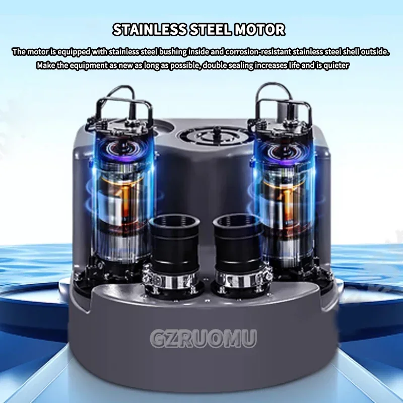 

750 Вт бытовой автоматический насос для подъема сточных вод, электрический дробильный туалет, подъемный насос для сточных вод, двигатель, дробилка, разряд