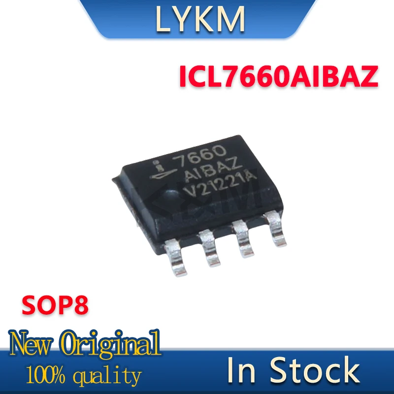 10~100/Piece New ICL7660 7660 AIBAZ ICL7660AIBAZ SOP8 DC/DC power converter chip In Stock