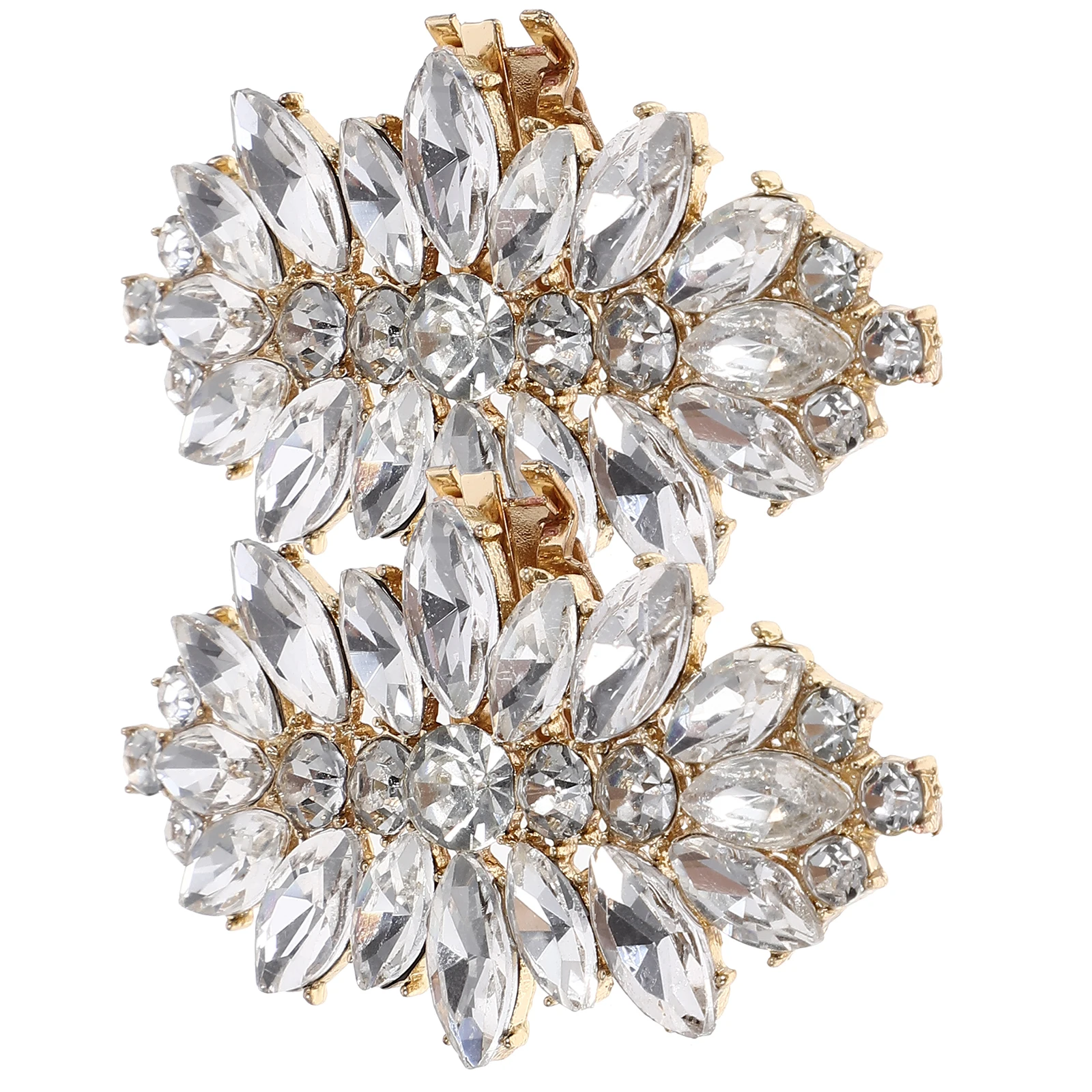 

2Pcs Crystal Shoe Clips Fashionable Shoe Buckles for Flats Boots Sandals Pumps Bridal Shoewear Decorative Clip on Charm