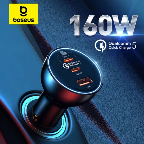 Зарядное устройство Baseus 160W QC 5.0 USB Type C для быстрой зарядки iPhone — фото устройства