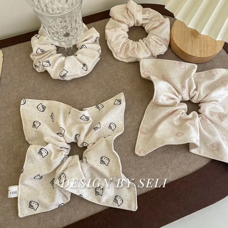 

Hello Kitty Hair Accessories Sweet Cool Cartoon Fashion Cute Versatile Hair Accessories Originality Delicate Convenient Hair Tie