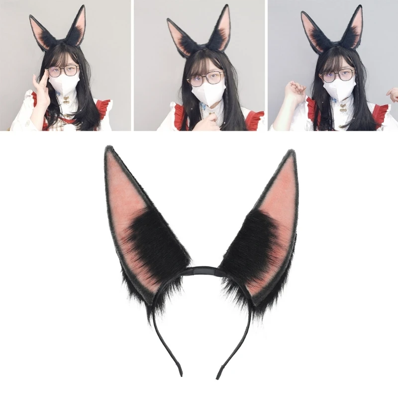 

Adult Teens Cosplay Anime Character Headband Electric Moving Ear Hair Hoop Makeup Live Broadcast Cosplay Headpieces