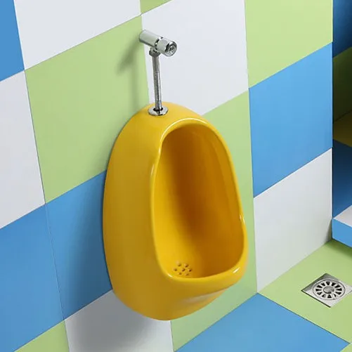 Wall-mounted colorful urinal ceramic, hand-pressed urinal wall-mounted kindergarten children