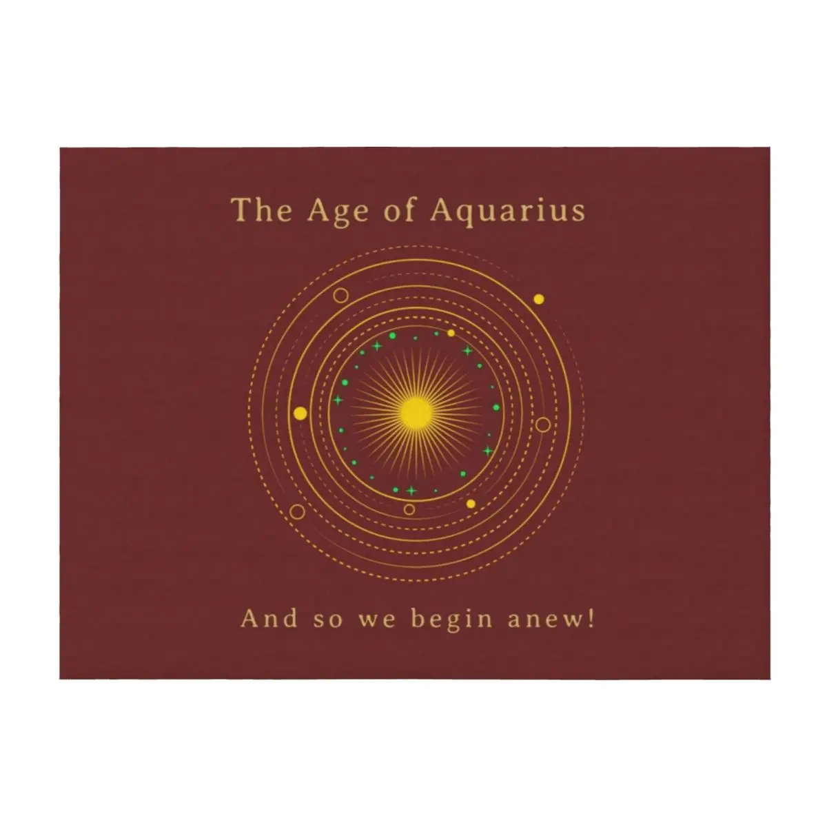 

Welcome to the Age of Aquarius Throw Blanket Hairys Soft Big halloween Vintage Blankets