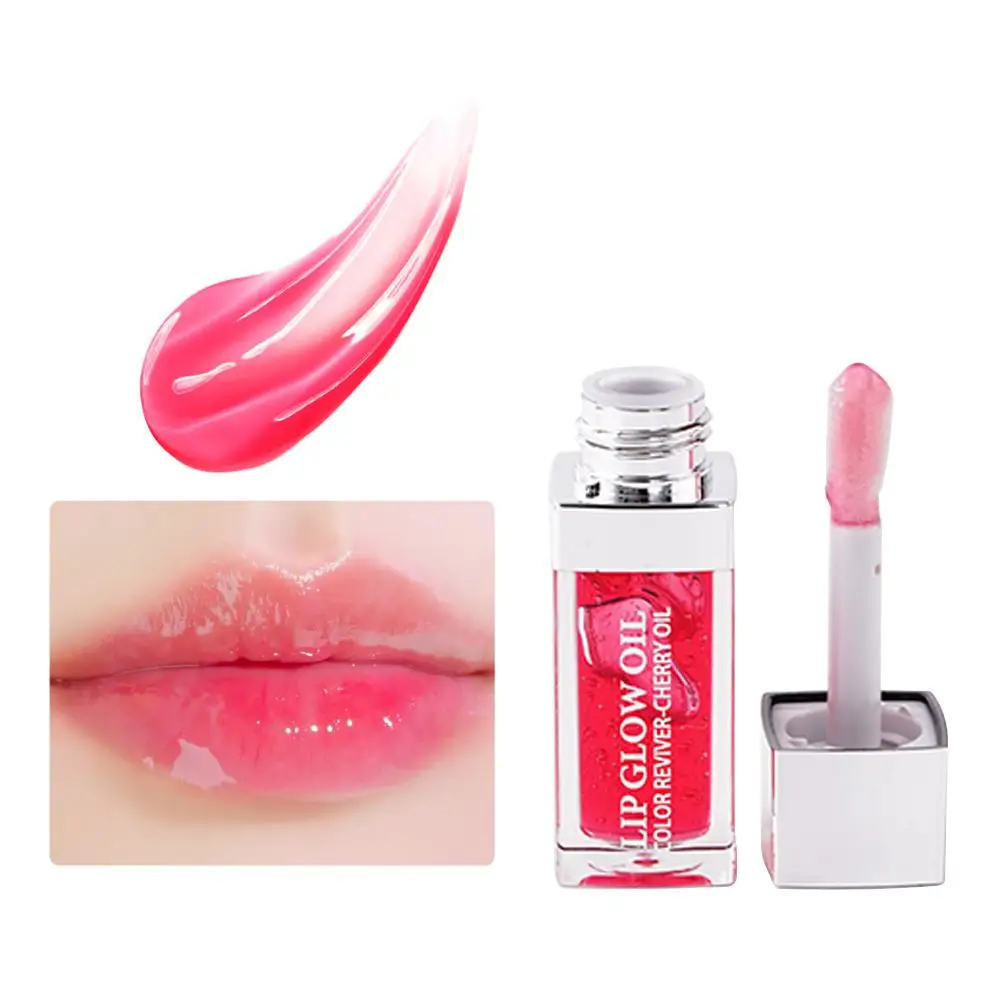 6ml Clear Lip Gloss Fashion Crystal Jelly idratante Lip Oil non appiccicoso Sexy Plumping Gloss Lip Lipstick Makeup Lip Care Tool