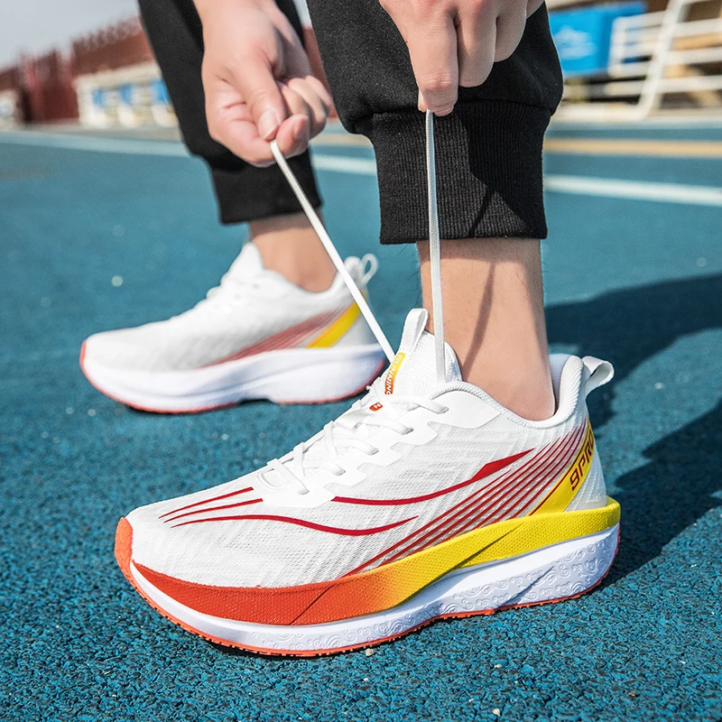 

Men's Sports Shoes Sneakers Carbon Plate Running Shoes Male Marathon Racing Shock-absorbing Athletics Training Shoes for Women