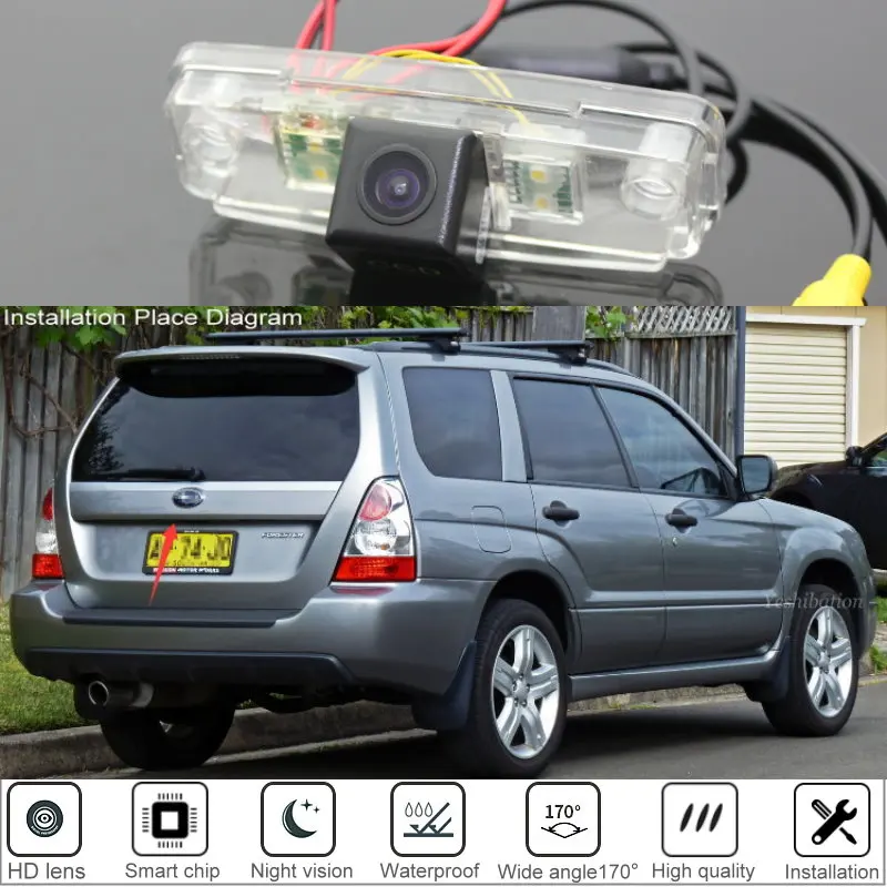 Car Rear View Reverse Backup Camera For Subaru Forester SG MK2 2003 2004 2005 2006 2007 2008 For Parking HD Night Vision