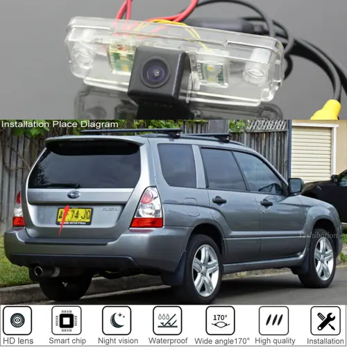 Cámara de visión trasera de coche para Subaru Forester SG MK2 2003 2004 2005 2006 2007 2008 para aparcamiento visión nocturna HD