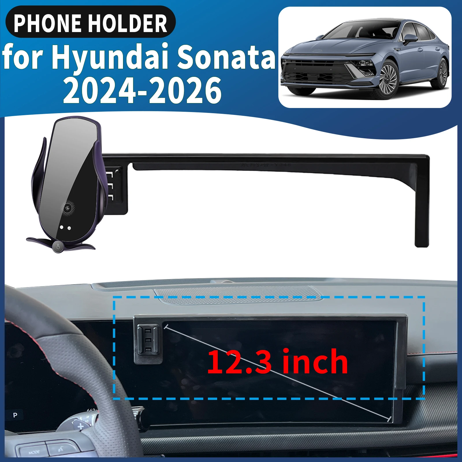 

fit for Hyundai Sonata 2024-2026 N-line Car Phone Holder Mount Vehicle-Specific GPS Navigation Easy Installation accessoires