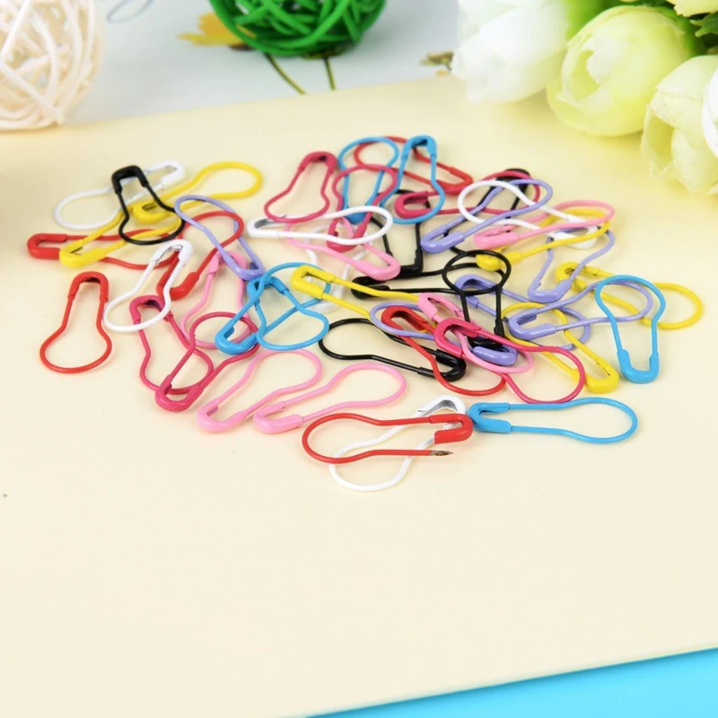 500Pcs Crocheting Safety Pins Metal Clips Silver Marker Tag Gourd Pins Safe Craft Knitting Cross Stitch DIY Sewing Accessories