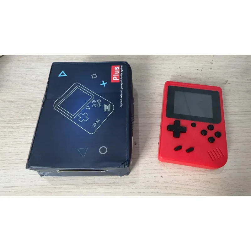 Console di Gioco Portatile Retrò Rossa per Bambini con 400 Giochi Classici, Ricaricabile e Collegabile alla TV