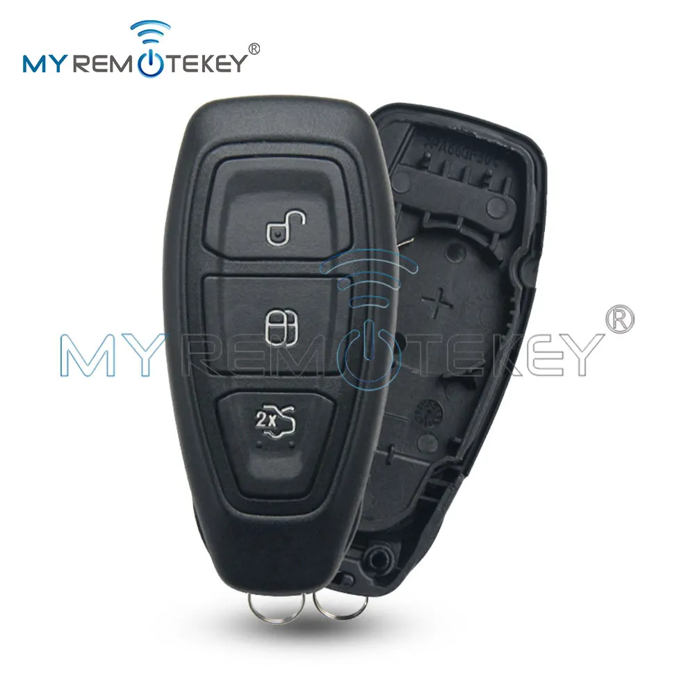 REMTEKEY Funda de llave inteligente para Ford Kuga Fiesta Focus 2003 2004 2006 2007 2008 2010 2012 3 botones
