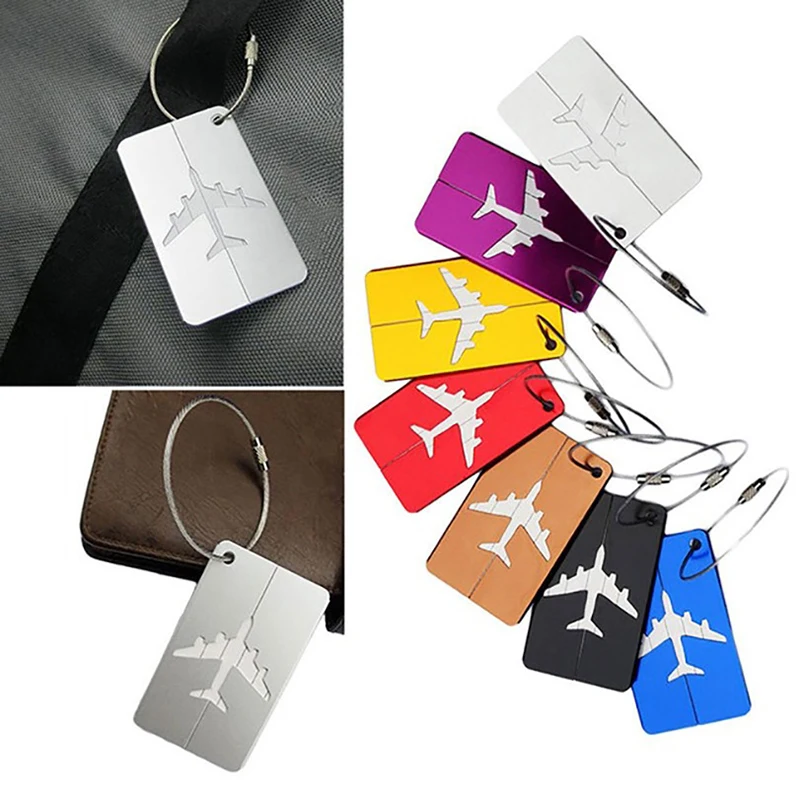 1PCS Fashion Reusable Luggage Tags Suitcase Name ID Card For Women Men Travel Luggage Suitcase Name Labels Travel Accessories